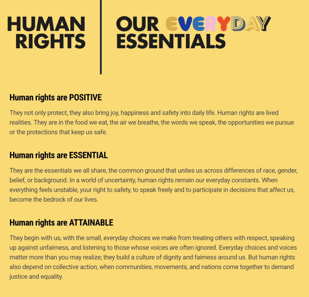 Human Rights - Our Everyday Essentials